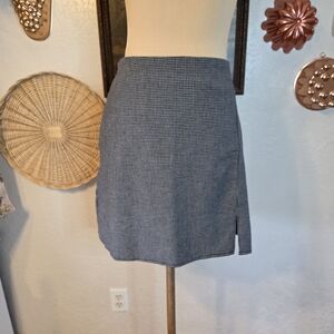 Old Navy Black and Gray Houndstooth Dark Academia Mini Skirt